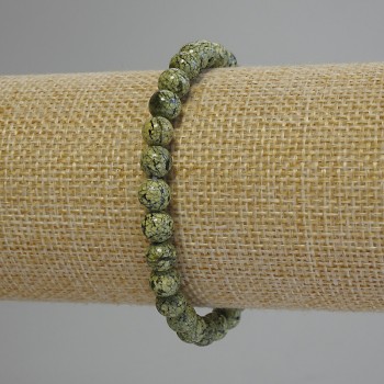 צמיד שרשרת נחש חרוזים חלקים בקוטר 6 מ״מ, אורך 18 ס״מ (אלסטי)