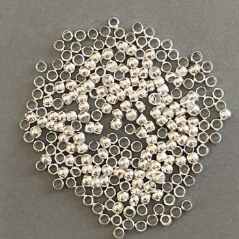 אבטחות קרימפים «זהחיפי», קוטר 3 מ״מ, בצבע כסף, 8 גרם