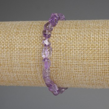צמיד amethyst מלוטף, קוטר 8×6 מ״מ, אורך 18 ס״מ, סטרץ