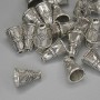 סוגר קצה לתכשיטים, קוטר 11×9 מ״מ, קוטר החור 1.6–7 מ״מ, צבע מתכת כסוף, אריזה כ-20 גרם ± 23 יחידות