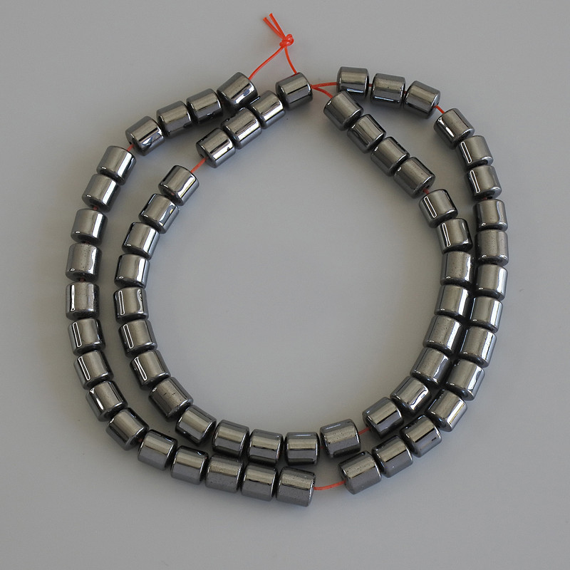 חרוזי המטיט צילינדר 6×6 מ״מ על חוט, אורך 40 ס״מ+