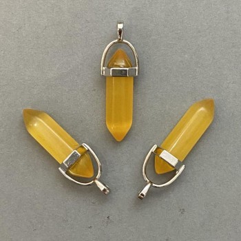 תליון «עין החתול» משושה גביש כדורי 8x31x41 מ״מ+