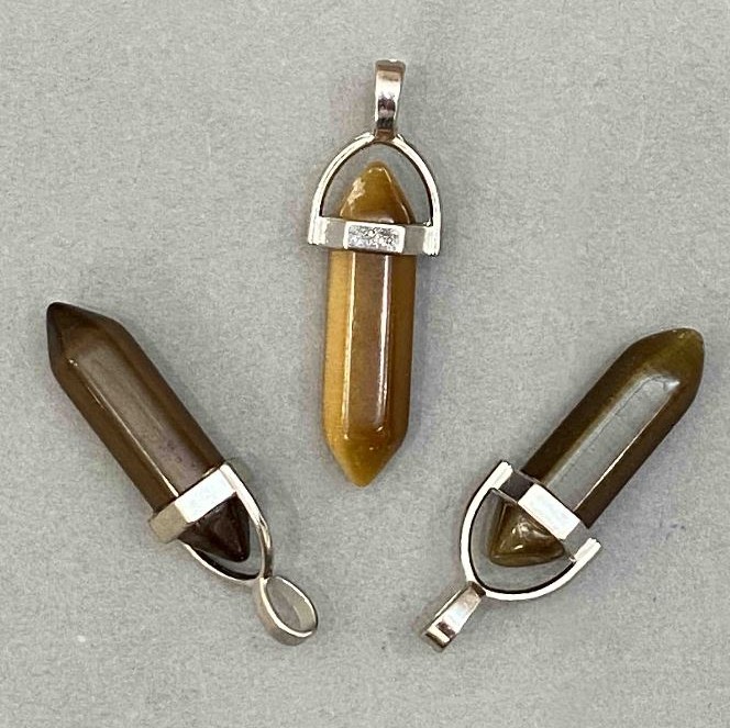 תליון «עין החתול» בצורת גביש משושה 8×31×41 מ״מ+