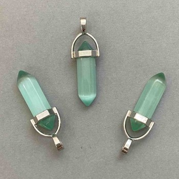 תליון «עין החתול» משושה גביש כדור 8×31×41 מ״מ+