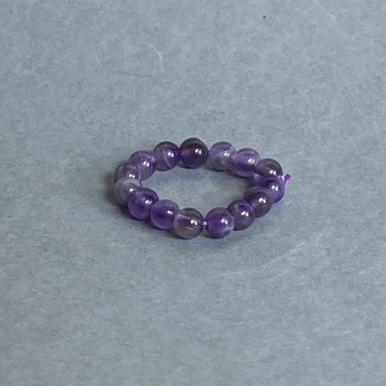 טבעת אמטיסט כדור חלק, קוטר 4 מ״מ — סטרץ'