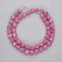 חרוזי טורמלין מרובי-פנים, קוטר 7,5×6,5 מ״מ±, אורך 37 ס״מ± על חוט