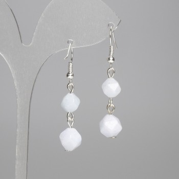 עגילים מאקוומרין – חיתוך רב-פנים 9,5×8 מ״מ+- 8×7 מ״מ+-, אורך 45 מ״מ+-