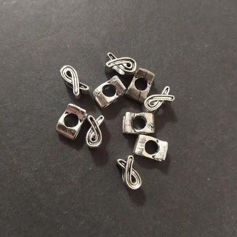 חרוז פנדורה כסף 6×7×11 מ״מ, אביזרי תכשיטים, שיבוץ