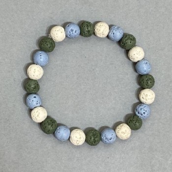 צמיד לבה וולקנית — כדור 8 מ״מ, אורך 18 ס״מ, אלסטי