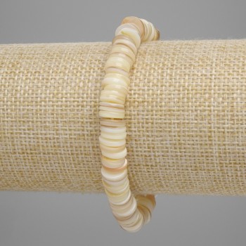 צמיד צדף סקפארקה רונדל, קוטר כ-8×1.5 מ"מ, אורך 18 ס"מ, סטרץ'