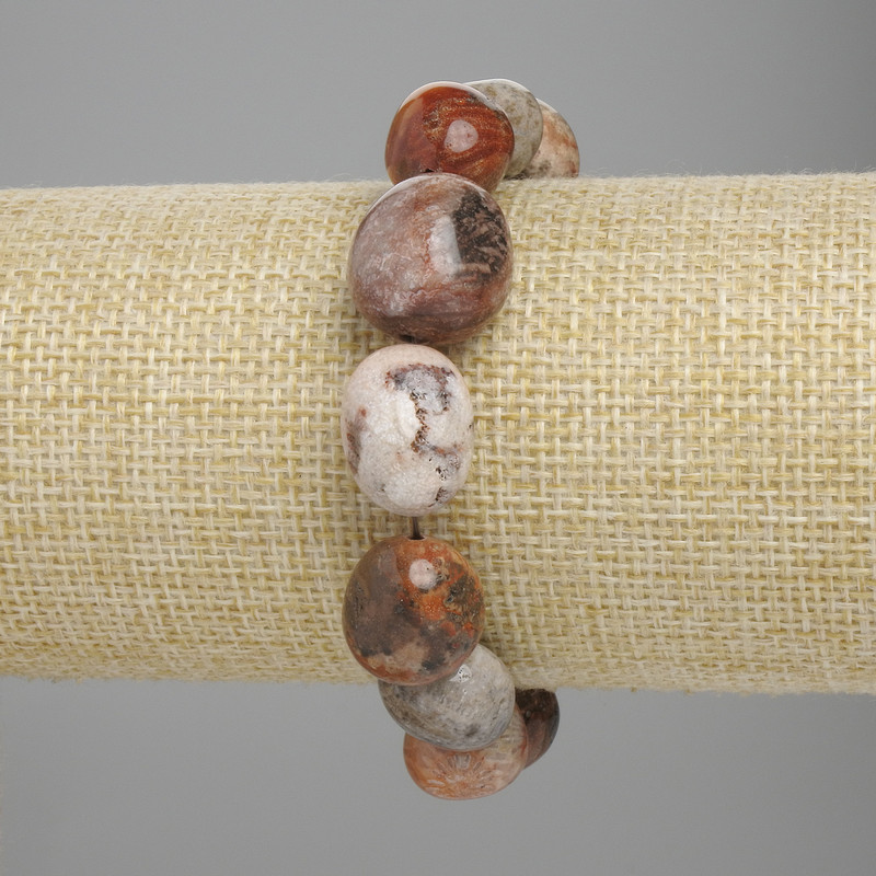 צמיד קורל גלטיבקה, קוטר 14-17×10-13 מ״מ+-, אורך 18 ס״מ+- סטרץ