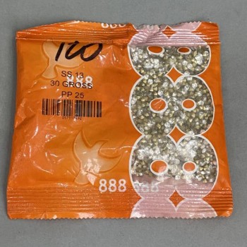 אבני זרקון לבנות, קוטר כ-4 מ״מ ±, אריזה 100 גרם (±)