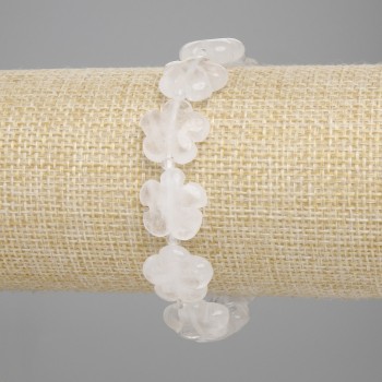 צמיד קריסטל הרי «פרח», קוטר 15 מ״מ, אורך 18 ס״מ, חרוזים זעירים 3 מ״מ, בסיס גמיש