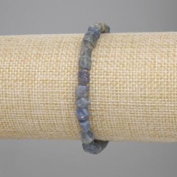 צמיד ספיר גולמי, קוטר 5-8×5-7 מ״מ+- אורך 18 ס״מ+-