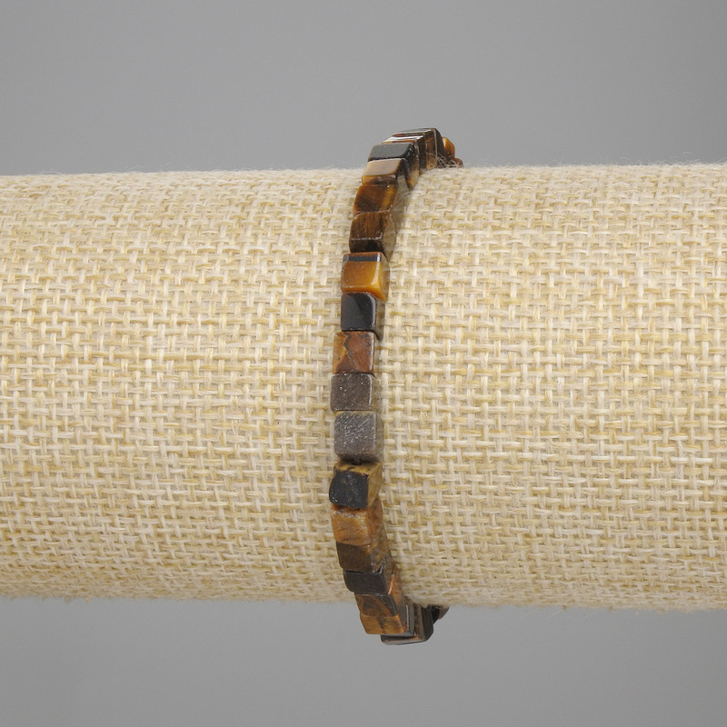 צמיד עין הנמר – קוביות 5×5 מ״מ, אורך 18 ס״מ, אלסטי