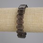 צמיד טופאז מעושן, חוליות חלקות, קוטר 14×10 מ״מ, 5 מ״מ±, אורך 18 ס״מ± סטרץ