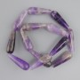 חרוזי אמטיסט בצורת טיפה, קוטר 31×10mm ±, אורך חוט כ-40cm ±