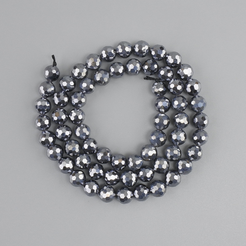 חרוזיטרה-הרץ כדור מחוטב, קוטר 6mm±, אורך 38cm± על חוט