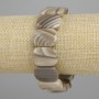 צמיד אגת בוטסואנה טבעי, חוליות, קוטר 20x15mm ±, אורך 18cm ±, סטרץ'