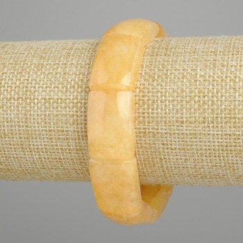 צמיד ציטרין עם חוליות חלקות, קוטר 22×15 mm ±, אורך 18 cm ±, אלסטי
