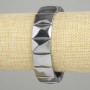 צמיד טרה-הרץ עם קישורים מסותתים, קוטר 16×12 מ"מ ±, אורך 18 ס"מ ±, גמיש