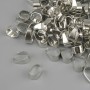 אביזרי תכשיטים מחזיק לתליון (בייל), קוטר 4mm±, אורך 8mm±, צבע מתכת כסף, אריזה 22g +