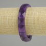 צמיד אמטיסט מחוספס בצורת ריבוע, קוטר 12×12 mm ±, אורך 18 cm (אלסטי)