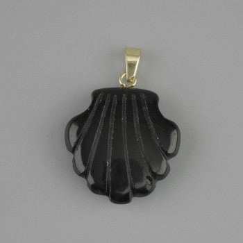 תליון 'צדפת אגט' 22×22 mm ±, אורך 30 mm ±