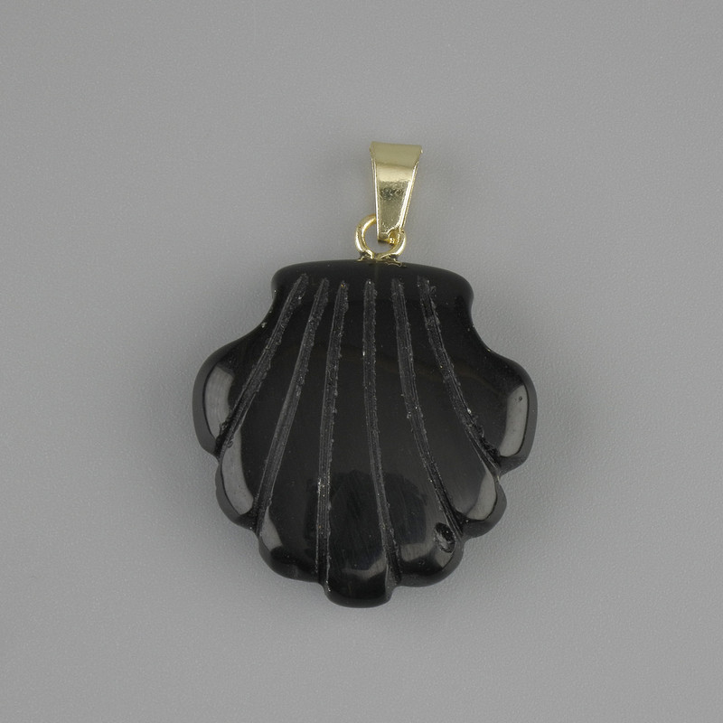 תליון 'צדפת אגט' 22×22 mm ±, אורך 30 mm ±