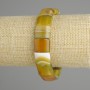 צמיד אגת חוליות חלקות, קוטר 15x12, 5-13mm ±, אורך 18cm ±, אלסטי