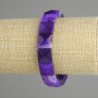צמיד אגת סגול מגולף בצורת ריבוע, קוטר 12×12mm ±, אורך 18cm ±, בסיס אלסטי