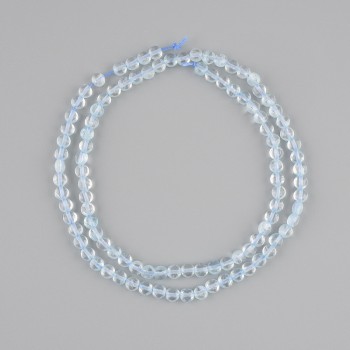חרוזי טופז מטבעות מחודדות, קוטר 4mm±, אורך 39cm± על חוט