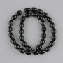חרוזי אגת צורת גרגיר, קוטר 10.5-11x8mm ±, אורך 38cm ± על חוט