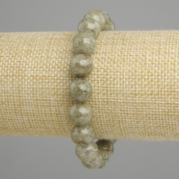 צמיד אפטיט ירוק, חרוז חלק קוטר 11mm ±, אורך 18cm ±, אלסטי