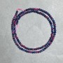 חרוזי ספיר ורובי, כדור מחומד, קוטר 3mm+-, אורך 38cm+