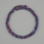 חרוזי ספיר ורובי, כדור מחומד, קוטר 3mm+-, אורך 38cm+