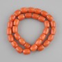 חרוזי אלמוג בצורת חבית, קוטר 12.5×10 mm ±, אורך 40 cm ±