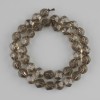 חרוזים קווארץ מעושן רב-פאות, קוטר 9x8mm+-, אורך 37cm+- על חוט