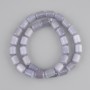 חרוזים אפורים עין החתול צילינדר, קוטר 11×8 mm ±, אורך 38 cm ± על חוט