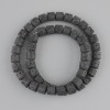 חרוזים מבזלת וולקנית שחורה, צילינדר, קוטר 8×8mm± על חוט, אורך 38cm+