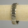 צמיד פיריט קישורים חלקים מעוגלים 15×10 mm ±, אורך 18 cm ±, אלסטי