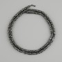 חרוזי המטיט רונדל עם פיאות, קוטר 3x2mm ±, אורך 38cm ±