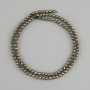 חרוזי פיריט, כדור עם פיאות, קוטר 3mm+-, אורך 40cm+