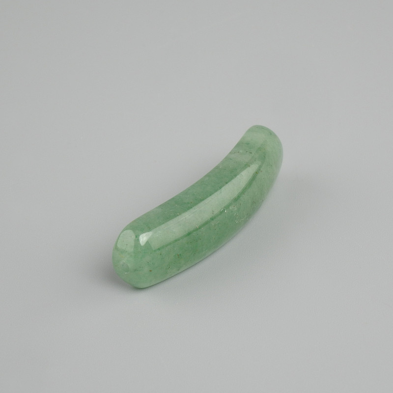 חרוז-שיבוץ מנפיריט מעוקל עם פתחים 36x10x6mm+