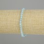 צמיד טופז עם חרוזים חצויים, קוטר 4mm ±, אורך 18cm ±, סטרץ'