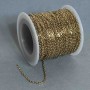 אביזרי תכשיטים, סליל שרשרת לתכשיטים, עובי 2mm ±, אורך 18m ±, מתכת בצבע זהב