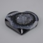 מזכרת לב מאגט עם גיאודה 85x73x12mm ± (במגוון גדלים) (לפי 100 גרם)