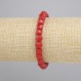 צמיד אלמוג קובייה מלוטשת, קוטר 6x6mm+-, אורך 18cm+- סטרץ'