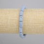 צמיד מלבה וולקנית כחולה גלילית, קוטר 10x6mm+-, אורך 18cm+-, סטרץ'