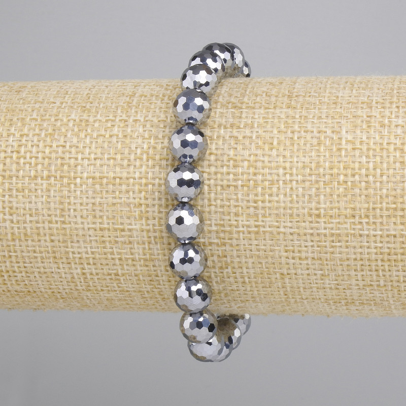 צמיד טרהרץ כדור מלוטש, קוטר 8mm+-, אורך 18cm+- סטרץ'